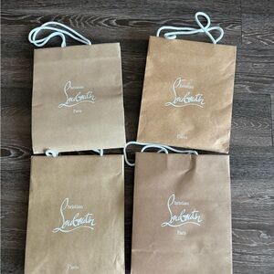 Christian Louboutin Brown Tote Bag Set